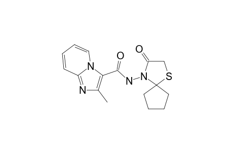 2-METHYLIMIDAZO-[1,2-A]-PYRIDINE-3-CARBOXYLIC-ACID-(3-OXO-1-THIA-4-AZASPIRO-[4.4]-NON-4-YL)-AMIDE