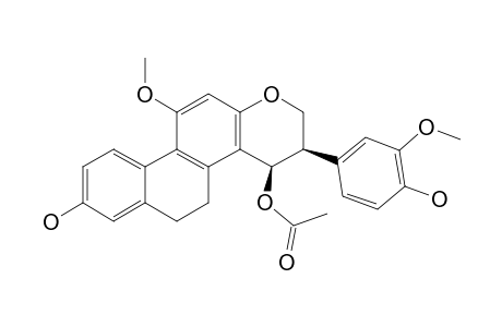 BLETILOL-B;4-ACETOXY-11-METHOXY-3-(4'-HYDROXY-3'-METHOXYPHENYL)-3,4,5,6-TETRAHYDRO-2H-PHENANTHRO-[2,1-B]-PYRAN-8-OL