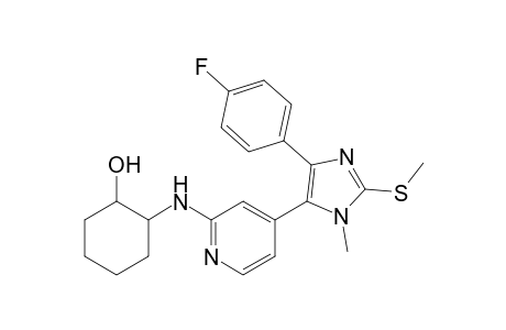 2-{4-[5-(4-Fluoro-phenyl)-3-methyl-2-methylsulfanyl-3H-imidazol-4-yl]-pyridin-2-ylamino}-cyclohexanol