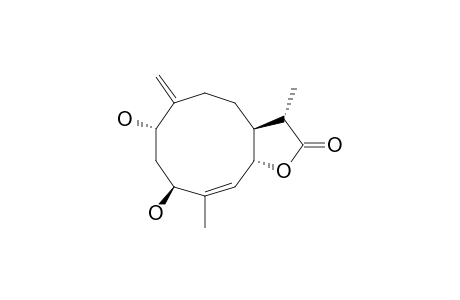 (3S,3aS,7S,9S,10Z,11aS)-7,9-dihydroxy-3,10-dimethyl-6-methylidene-3,3a,4,5,7,8,9,11a-octahydrocyclodeca[d]furan-2-one