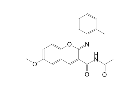 N-({(2Z)-6-methoxy-2-[(2-methylphenyl)imino]-2H-chromen-3-yl}carbonyl)acetamide