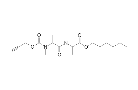 Alanylalanine, N,N'-dimethyl-N'-propargyloxycarbonyl-, hexyl ester