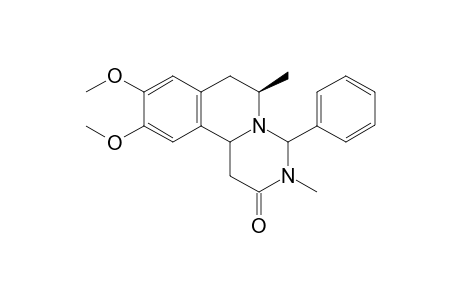(6R)-9,10-dimethoxy-3,6-dimethyl-4-phenyl-4,6,7,11b-tetrahydro-1H-pyrimido[6,1-a]isoquinolin-2-one
