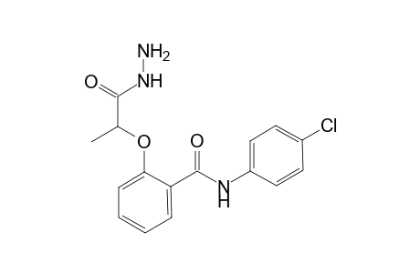 N-(4-chlorophenyl)-2-(1-diazanyl-1-oxidanylidene-propan-2-yl)oxy-benzamide