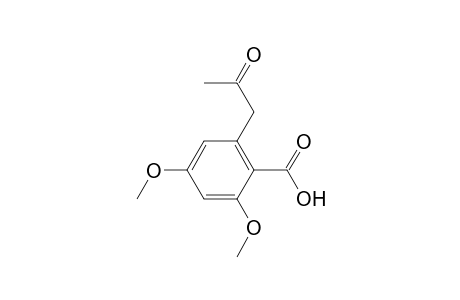 2,4-Dimethoxy-6-(2-oxidanylidenepropyl)benzoic acid