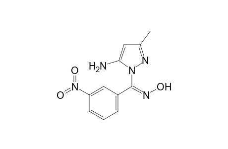 5-Amino-1-[hydroxyimino(3'-nitrophenyl)methyl]-3-methyl-1H-pyrazole