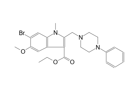 1H-indole-3-carboxylic acid, 6-bromo-5-methoxy-1-methyl-2-[(4-phenyl-1-piperazinyl)methyl]-, ethyl ester
