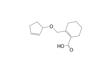 2-(1-cyclopent-2-enyloxymethyl)-1-cyclohexenecarboxylic acid