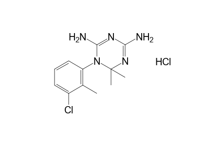 1-(3-chloro-o-tolyl)-4,6-diamino-1,2-dihydro-2,2-dimethyl-s-triazine, monohydrochloride