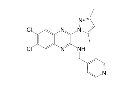 2-Quinoxalinamine, 6,7-dichloro-3-(3,5-dimethyl-1H-pyrazol-1-yl)-N-(4-pyridinylmethyl)-