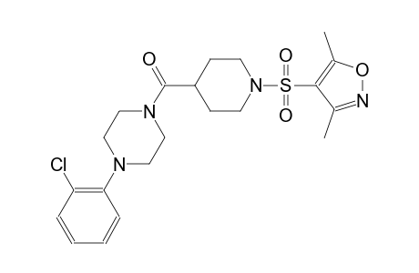1-(2-chlorophenyl)-4-({1-[(3,5-dimethyl-4-isoxazolyl)sulfonyl]-4-piperidinyl}carbonyl)piperazine