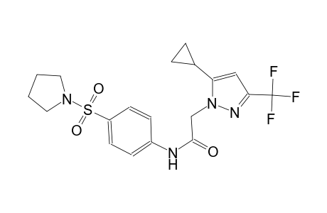 2-[5-cyclopropyl-3-(trifluoromethyl)-1H-pyrazol-1-yl]-N-[4-(1-pyrrolidinylsulfonyl)phenyl]acetamide