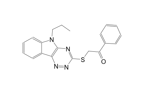 ethanone, 1-phenyl-2-[(5-propyl-5H-[1,2,4]triazino[5,6-b]indol-3-yl)thio]-