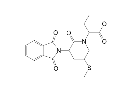 (.alpha.S,3S*,5RS)-N-[1-(Methoxycarbonyl)-2-methylpropyl]-3-phthaloyl-5-methylthiopioeridin-2-one