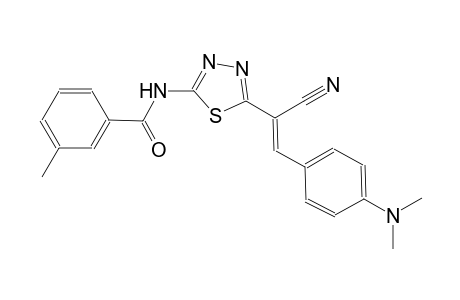 N-(5-{(E)-1-cyano-2-[4-(dimethylamino)phenyl]ethenyl}-1,3,4-thiadiazol-2-yl)-3-methylbenzamide