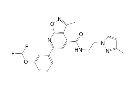 isoxazolo[5,4-b]pyridine-4-carboxamide, 6-[3-(difluoromethoxy)phenyl]-3-methyl-N-[2-(3-methyl-1H-pyrazol-1-yl)ethyl]-