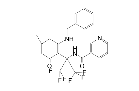 N-[1-[2-(benzylamino)-4,4-dimethyl-6-oxo-1-cyclohexen-1-yl]-2,2,2-trifluoro-1-(trifluoromethyl)ethyl]nicotinamide