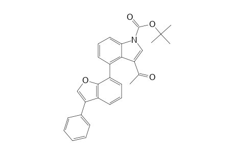 tert-Butyl 3-acetyl-4-(3-phenylbenzo[b]furan-7-yl)indole-1-carboxylate
