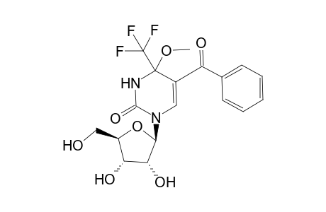 3-[(2R,3R,4S,5R)-5-(hydroxymethyl)-3,4-bis(oxidanyl)oxolan-2-yl]-6-methoxy-5-(phenylcarbonyl)-6-(trifluoromethyl)-1H-pyrimidin-2-one