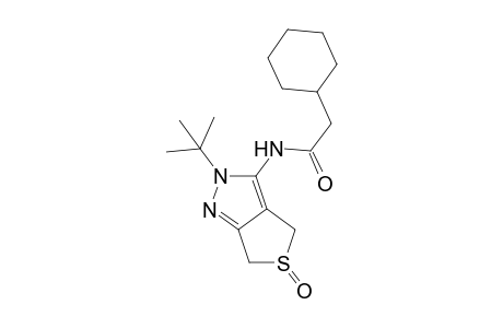 Acetamide, N-(2-tert-butyl-5-oxo-2,4,5,6-tetrahydro-5.lambda.(4)-thieno[3,4-c]pyrazol-3-yl)-2-cyclohexyl-