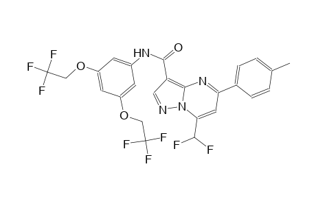 N-[3,5-bis(2,2,2-trifluoroethoxy)phenyl]-7-(difluoromethyl)-5-(4-methylphenyl)pyrazolo[1,5-a]pyrimidine-3-carboxamide