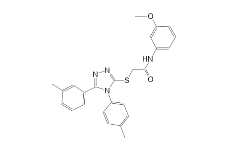 N-(3-methoxyphenyl)-2-{[5-(3-methylphenyl)-4-(4-methylphenyl)-4H-1,2,4-triazol-3-yl]sulfanyl}acetamide