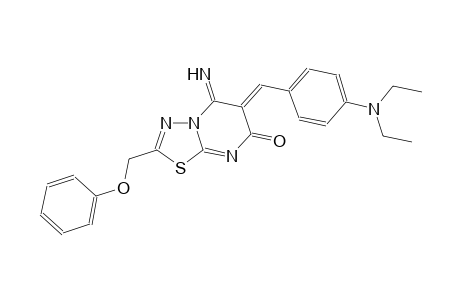 (6Z)-6-[4-(diethylamino)benzylidene]-5-imino-2-(phenoxymethyl)-5,6-dihydro-7H-[1,3,4]thiadiazolo[3,2-a]pyrimidin-7-one