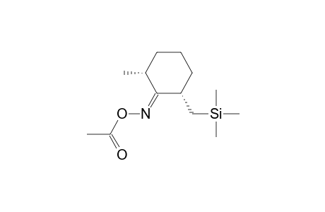 Cyclohexanone, 2-methyl-6-[(trimethylsilyl)methyl]-, O-acetyloxime, (1E,2.alpha.,6.alpha.)-
