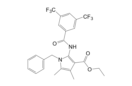 1-benzyl-2-[3,5-bis(trifluoromethyl)benzamido]-4,5-dimethylpyrrole-3-carboxylic acid, ethyl ester