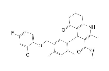 methyl 4-{5-[(2-chloro-4-fluorophenoxy)methyl]-2,4-dimethylphenyl}-2-methyl-5-oxo-1,4,5,6,7,8-hexahydro-3-quinolinecarboxylate