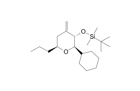 tert-Butyl[2-cyclohexyl-4-methylene-6-propyltetrahydro-2H-pyran-3-yl)oxy]dimethylsilane