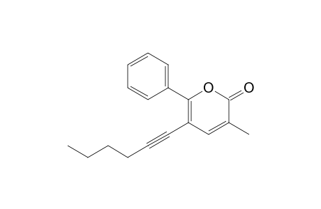 5-Hex-1-ynyl-3-methyl-6-phenyl-2-pyranone