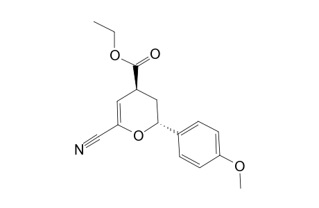 Ethyl 6-cyano-3,4-dihydro-2-(4'-methoxyphenyl)-2H-pyran-4-carboxylate