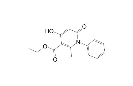 3-Pyridinecarboxylic acid, 1,6-dihydro-4-hydroxy-2-methyl-6-oxo-1-phenyl-, ethyl ester