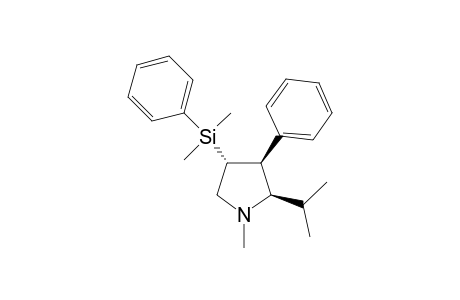 1-Methyl-2.beta.-(1-methylethyl)-4.alpha.-(dimethyphenylsilyl)-3.beta-phenylpyrrolidine