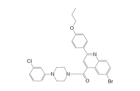 6-bromo-4-{[4-(3-chlorophenyl)-1-piperazinyl]carbonyl}-2-(4-propoxyphenyl)quinoline