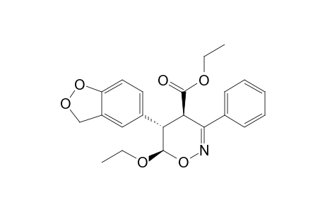 6-Ethoxy-4-ethyloxycarbonyl-3-phenyl-5-(1,2-benzodioxol-5-yl)-5,6-dihydro-4H-1,2-oxazine