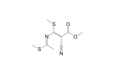 Methyl 2-cyano-3-methylthio-3-(.alpha.-methylthioethylideneamino)propenoate