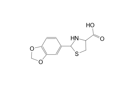 4-thiazolidinecarboxylic acid, 2-(1,3-benzodioxol-5-yl)-