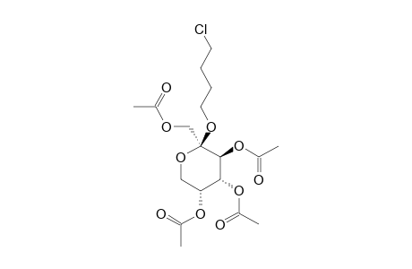 4'-CHLOROBUTYL-1,3,4,5-TETRA-O-ACETYL-BETA-D-FRUCTOPYRANOSIDE