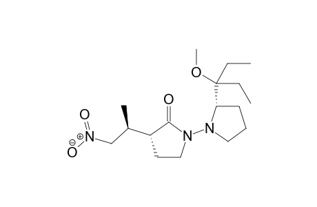 1-{[2'-(Diethyl)(methoxy)methyl]-1'-pyrrolidinylidene}-3-[2"-(nitromethyl)ethyl]pyrrolidin-2-one