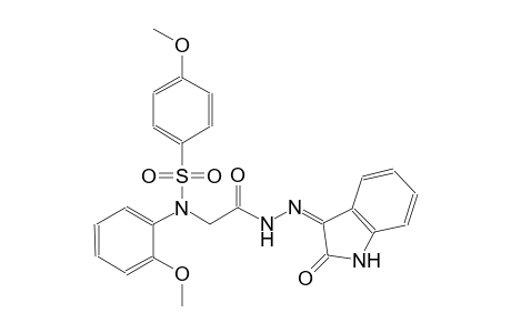 4-methoxy-N-(2-methoxyphenyl)-N-{2-oxo-2-[(2Z)-2-(2-oxo-1,2-dihydro-3H-indol-3-ylidene)hydrazino]ethyl}benzenesulfonamide