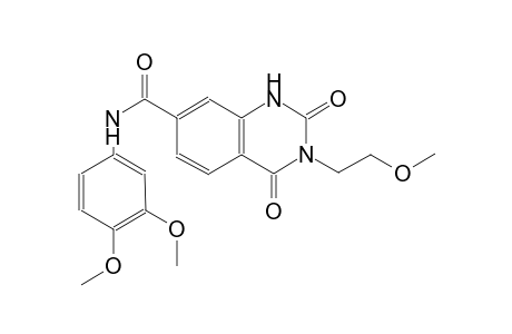 N-(3,4-dimethoxyphenyl)-3-(2-methoxyethyl)-2,4-dioxo-1,2,3,4-tetrahydro-7-quinazolinecarboxamide