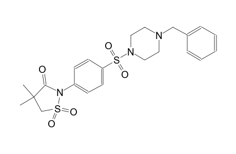 3-isothiazolidinone, 4,4-dimethyl-2-[4-[[4-(phenylmethyl)-1-piperazinyl]sulfonyl]phenyl]-, 1,1-dioxide