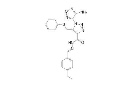 1-(4-amino-1,2,5-oxadiazol-3-yl)-N'-[(E)-(4-ethylphenyl)methylidene]-5-[(phenylsulfanyl)methyl]-1H-1,2,3-triazole-4-carbohydrazide