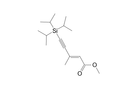 (E)-3-Methyl-5-(triisopropylsilyl)pent-2-en-4-ynoc acid methyl ester