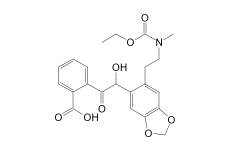 2-Hydroxy-1-(2-carboxyphenyl)-2-(2-[.beta.-(N-ethoxycarbonyl-N-methyl)aminoethyl]-4,5-methylenedioxyphenyl)-ethanone