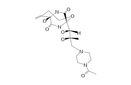 (1S,6R)-1-[(1S,2S)-3-(4-acetylpiperazin-1-yl)-1,2-dihydroxy-2-methyl-propyl]-6-hydroxy-5-methylene-2-oxa-7,9-diazabicyclo[4.2.2]decane-8,10-quinone