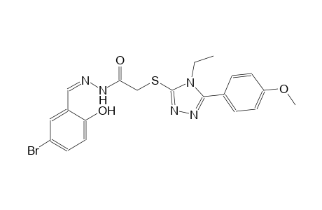 N'-[(Z)-(5-bromo-2-hydroxyphenyl)methylidene]-2-{[4-ethyl-5-(4-methoxyphenyl)-4H-1,2,4-triazol-3-yl]sulfanyl}acetohydrazide