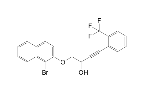 1-(1-bromanylnaphthalen-2-yl)oxy-4-[2-(trifluoromethyl)phenyl]but-3-yn-2-ol